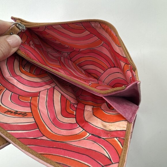 Sigrid Olsen Wallet Tan Leather Clutch Zip Pocket Cards Holder Money Pouch Lined - Picture 5 of 12